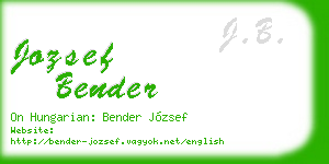 jozsef bender business card
